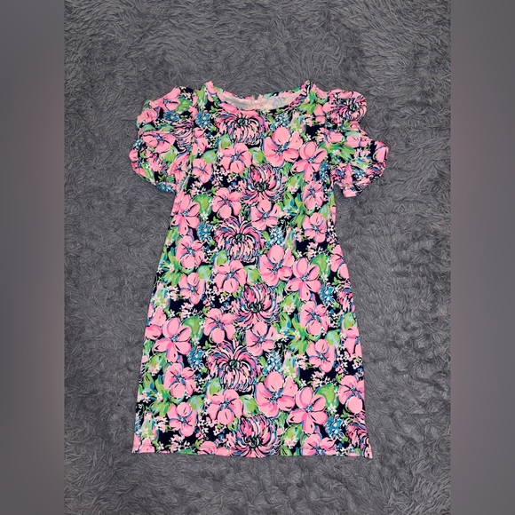Lilly Pulitzer Dresses & Skirts - Lilly Pulitzer Women’s Pink Floral Anabella T-Shirt Dress Size XL Tropical Beach